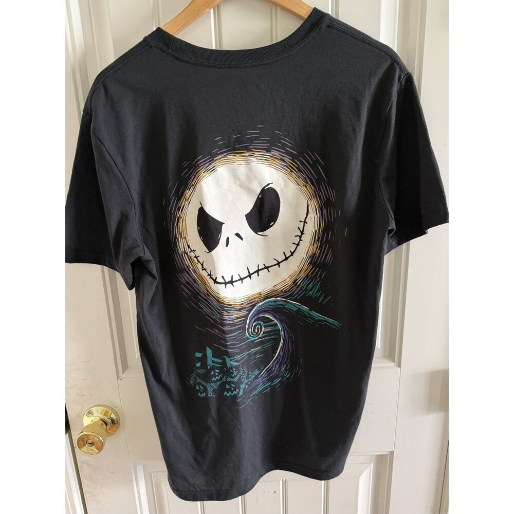 Jack Skellington Shirt Men’s M Black Nightmare Before Christmas Disney RIP